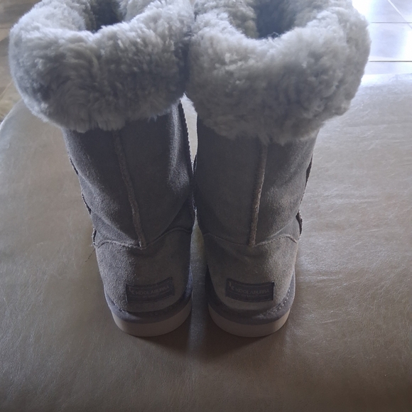 Koolaburra Gray Winter & Rain Boots with Plush Lining - Picture 3 of 5